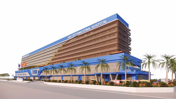 Dự án Bệnh viện Quốc tế Huế do Công ty CP TTH Group đầu tư, dự kiến hoàn thành vào tháng 12/2028
