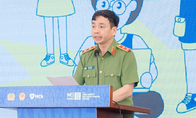 Trung tướng Lê Xuân Minh, Cục trưởng A05 phát biểu tại sự kiện. Ảnh: Đăng Khoa