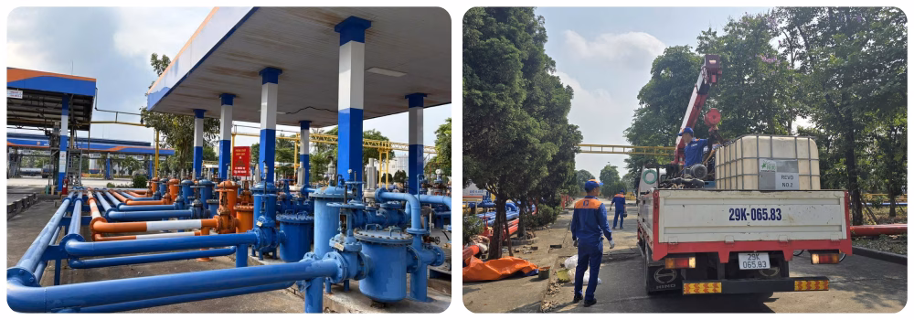 Công tác hoạt động kỹ thuật chuyên sâu trong kho để chuẩn bị cho nhiên liệu xanh